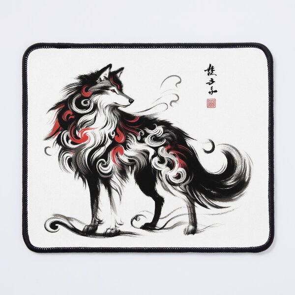 Item preview, Chinese Style Ink Wolf designed and sold by Lukasz Kobylka.