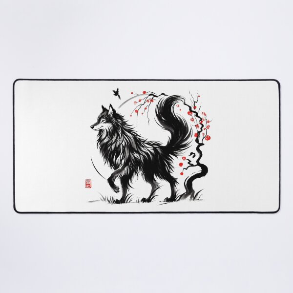 Item preview, Chinese Style Ink Wolf designed and sold by Lukasz Kobylka.