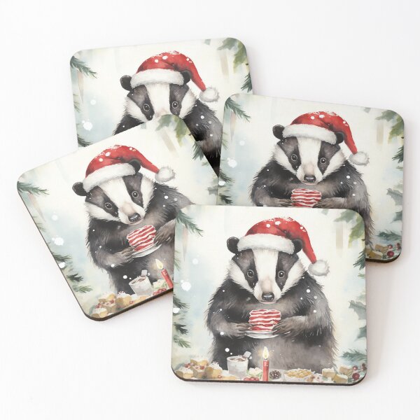 Item preview, Festive Badger designed and sold by cute-animals99.
