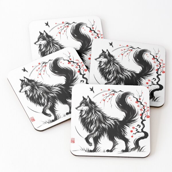 Item preview, Chinese Style Ink Wolf designed and sold by Lukasz Kobylka.
