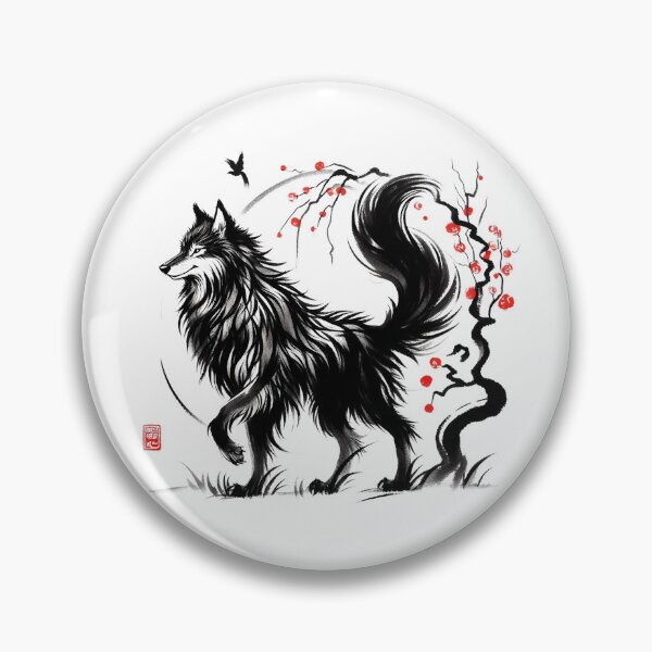 Item preview, Chinese Style Ink Wolf designed and sold by Lukasz Kobylka.