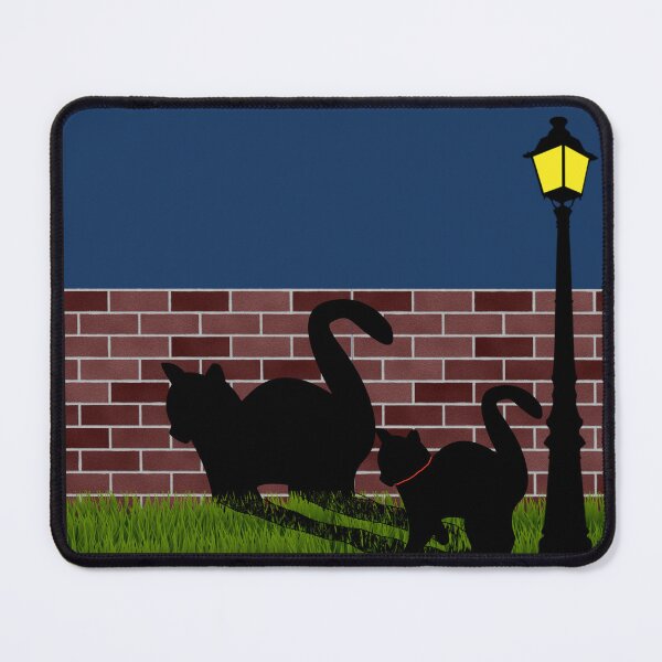 Item preview, A black cat's shadow on a wall designed and sold by TatiRibeiro.