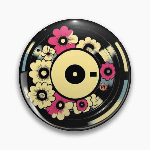 Item preview, Cute Kawaii Aesthetic Pink Flowers Vintage Vinyl designed and sold by musicgeniusart.