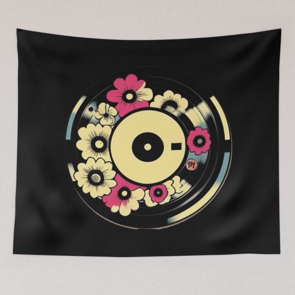 Item preview, Cute Kawaii Aesthetic Pink Flowers Vintage Vinyl designed and sold by musicgeniusart.