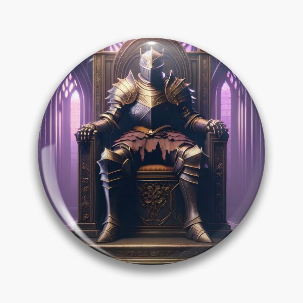 Item preview, The Demon's Dark Soul – Warrior in Plate Armor on the Stone Throne #22 designed and sold by BeNiceOrDie.