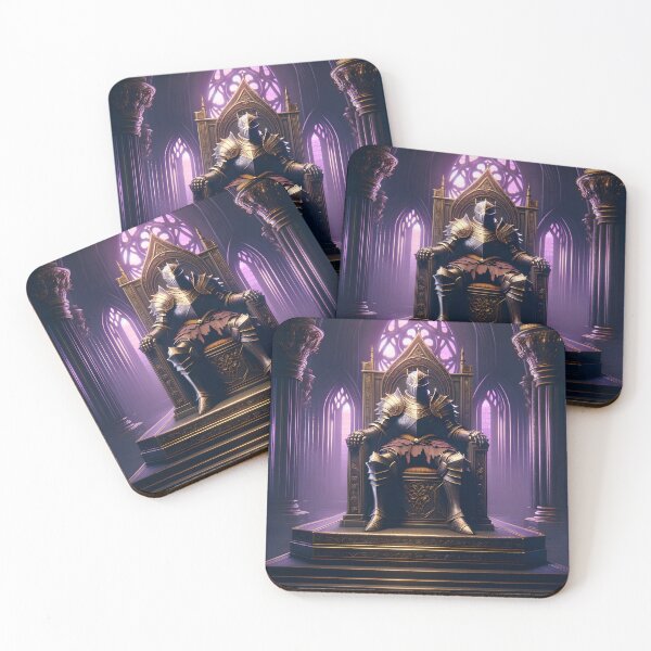 Item preview, The Demon's Dark Soul – Warrior in Plate Armor on the Stone Throne #22 designed and sold by BeNiceOrDie.