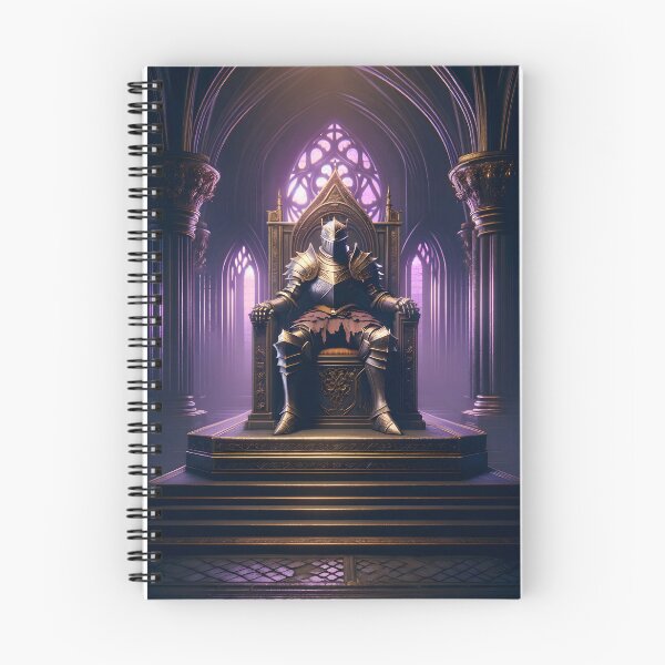 Item preview, The Demon's Dark Soul – Warrior in Plate Armor on the Stone Throne #22 designed and sold by BeNiceOrDie.