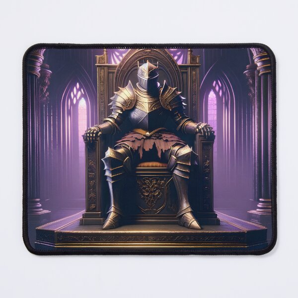 Item preview, The Demon's Dark Soul – Warrior in Plate Armor on the Stone Throne #22 designed and sold by BeNiceOrDie.