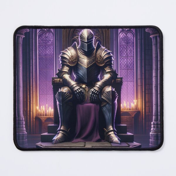 Item preview, The Demon's Dark Soul – Warrior in Plate Armor on the Stone Throne #23 designed and sold by BeNiceOrDie.