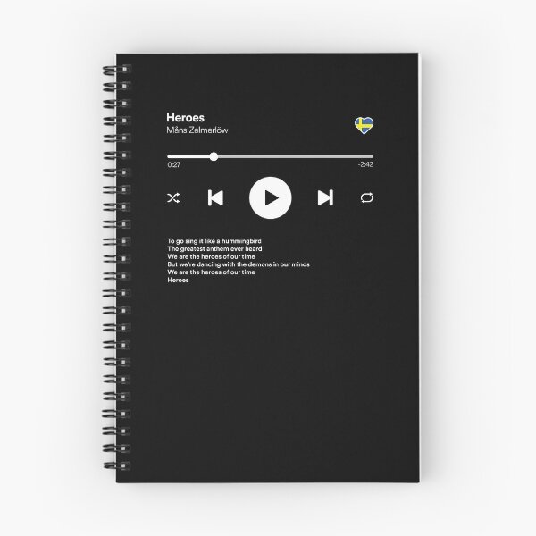 Item preview, Mans Zelmerlow, Heroes - Music Player style - Eurovision 2015 Winner Sweden designed and sold by Vision-Tees.