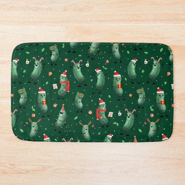 Item preview, Christmas Pickle Pattern on Dark Green designed and sold by littleclyde.
