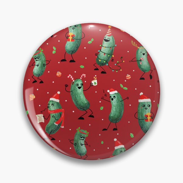 Item preview, Christmas Pickle Pattern on Red designed and sold by littleclyde.