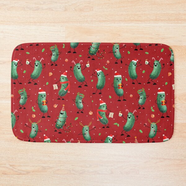Item preview, Christmas Pickle Pattern on Red designed and sold by littleclyde.