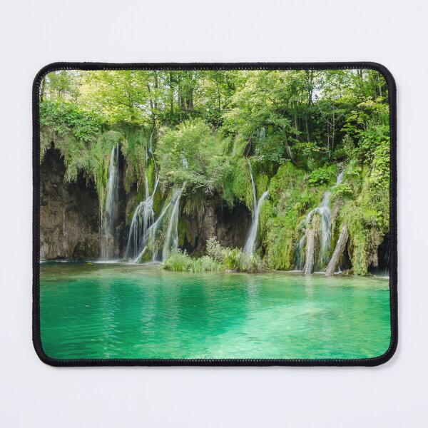 Item preview, Paradise Waterfalls over the Turquoise Lake Waters designed and sold by ieronymos.