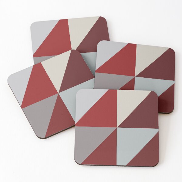 Item preview, Red and Grey Geometric Pattern  designed and sold by OneThreeSix.