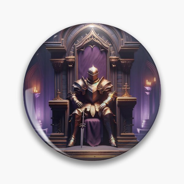 Item preview, The Demon's Dark Soul – Warrior in Plate Armor on the Stone Throne #26 designed and sold by BeNiceOrDie.