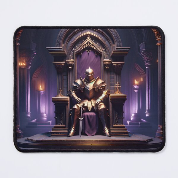 Item preview, The Demon's Dark Soul – Warrior in Plate Armor on the Stone Throne #26 designed and sold by BeNiceOrDie.
