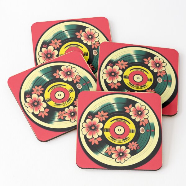 Item preview, Retro Vintage Flowers Pop Art Aesthetic Vinyl designed and sold by musicgeniusart.