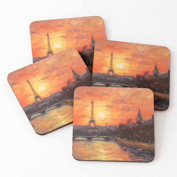 Item preview, Paris Sunset and the Tour Eiffel designed and sold by AM FineArtPrints.