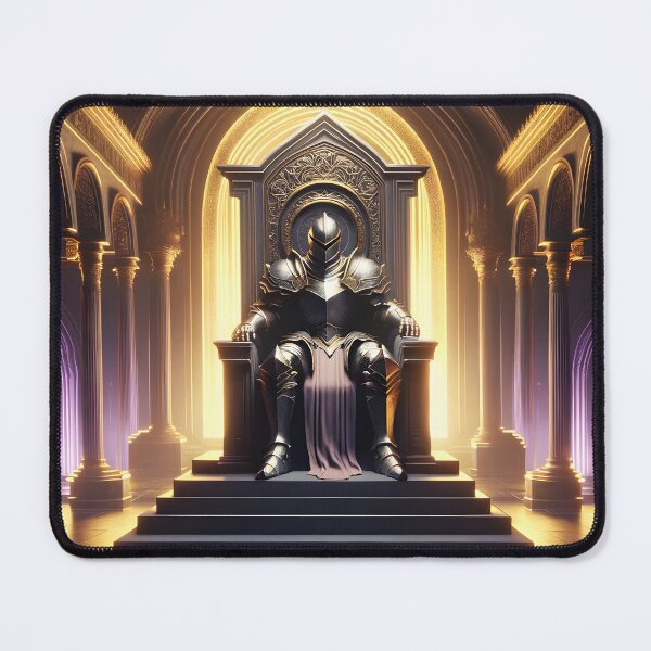 Item preview, The Demon's Dark Soul – Warrior in Plate Armor on the Stone Throne #27 designed and sold by BeNiceOrDie.