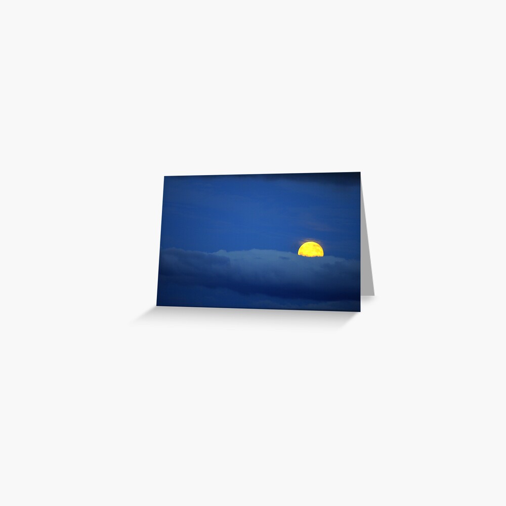 Yellow Moon Greeting Card
