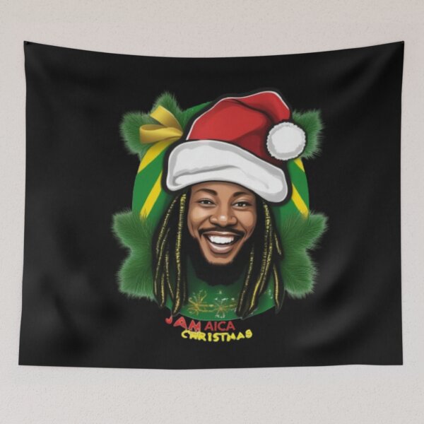 Item preview, Island Vibes Christmas: Jamaican Rasta Santa Tee designed and sold by Poetic4Passion.