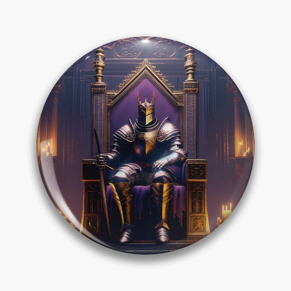 Item preview, The Demon's Dark Soul – Warrior in Plate Armor on the Stone Throne #28 designed and sold by BeNiceOrDie.