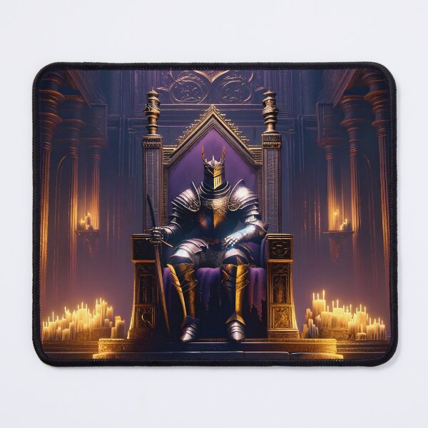 Item preview, The Demon's Dark Soul – Warrior in Plate Armor on the Stone Throne #28 designed and sold by BeNiceOrDie.
