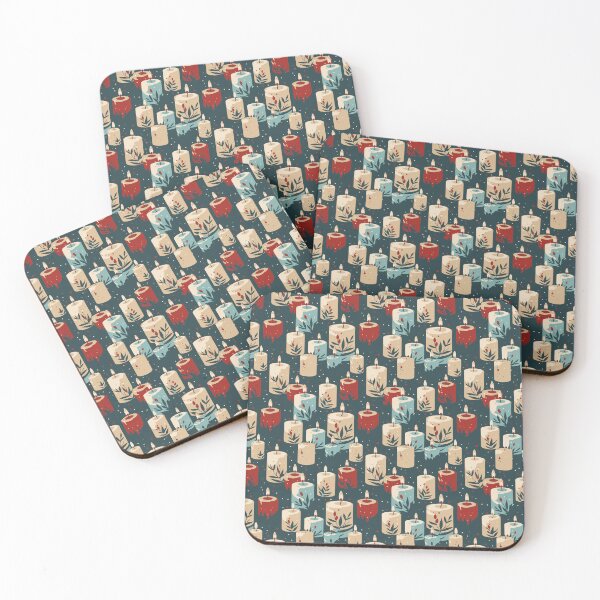 Item preview, Festive Christmas Candles Pattern designed and sold by Blue-Banana.