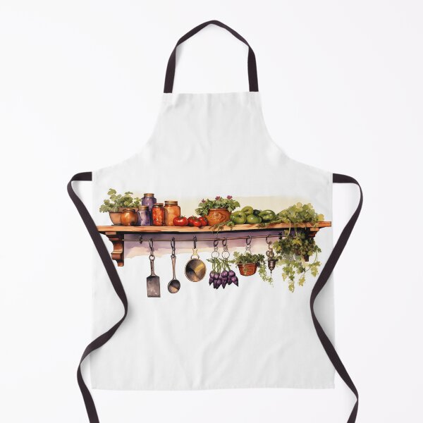 Item preview, Colorful Kitchen shelf with herbs, vegetables, utensils and mason jars  designed and sold by KERaney.
