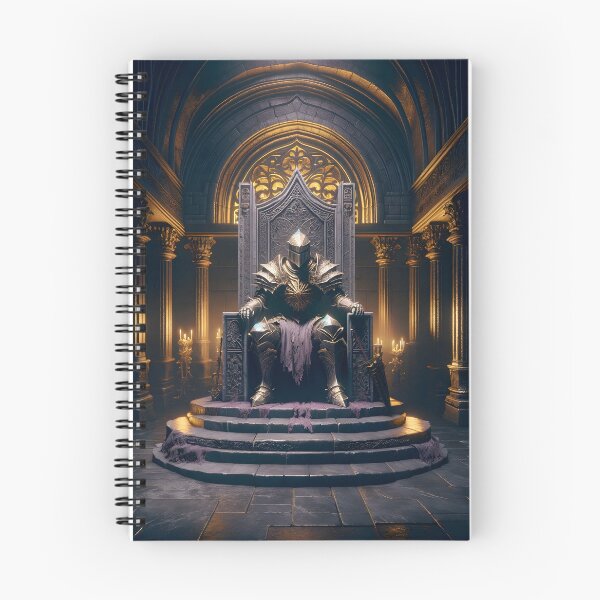 Item preview, The Demon's Dark Soul – Warrior in Plate Armor on the Stone Throne #30 designed and sold by BeNiceOrDie.