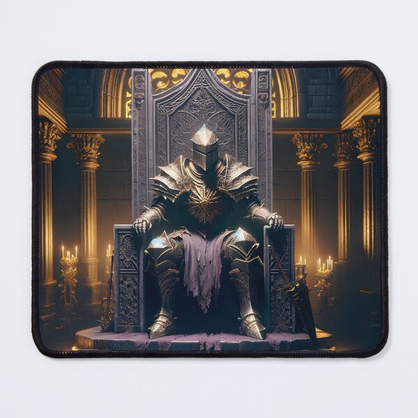 Item preview, The Demon's Dark Soul – Warrior in Plate Armor on the Stone Throne #30 designed and sold by BeNiceOrDie.