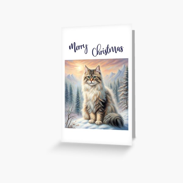 Aperçu de l'œuvre Salutations de chat du pays des merveilles d’hiver créée et vendue par YukiKenji.