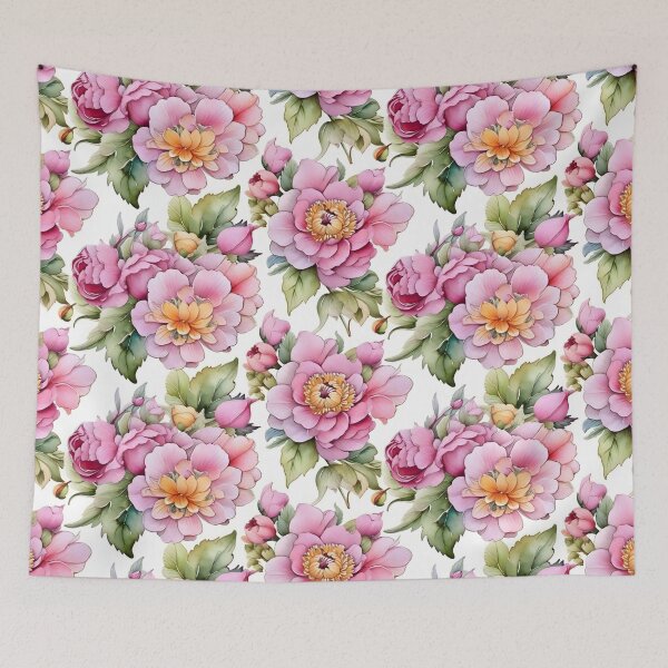 Item preview, Adorable Hand Painted Flower Pattern designed and sold by DigiDreamyArt.