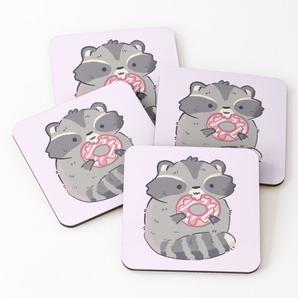 Item preview, Mapache gordito comiendo donuts designed and sold by Mayarart.