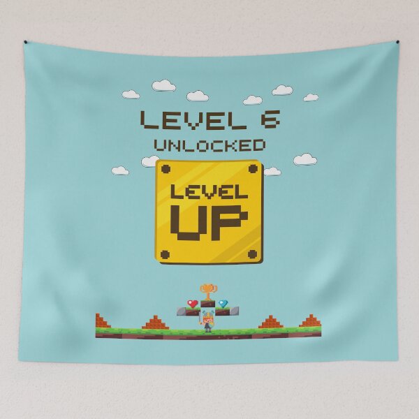 Item preview, level up birthday 6 years old designed and sold by Shadyfruit.