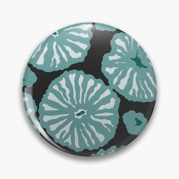 Item preview, Abstract blue mushrooms on black designed and sold by Anne-Leue.