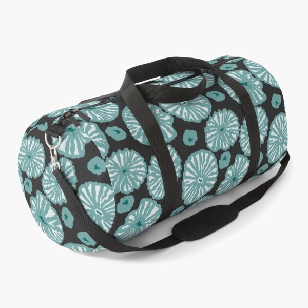 Item preview, Abstract blue mushrooms on black designed and sold by Anne-Leue.