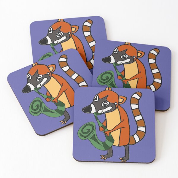 Item preview, Funny Coati Mundi Playing Saxophone Music designed and sold by Nature's Fancy.