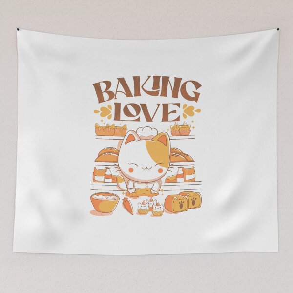 Item preview, Baking Love Kawaii Cat by Tobe Fonseca designed and sold by Tobe Fonseca®.
