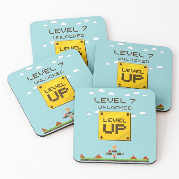 Item preview, level up unlocked birthday 7 years old designed and sold by Shadyfruit.