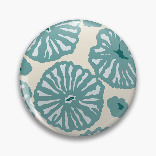 Item preview, Abstract blue mushrooms on panna cotta white designed and sold by Anne-Leue.