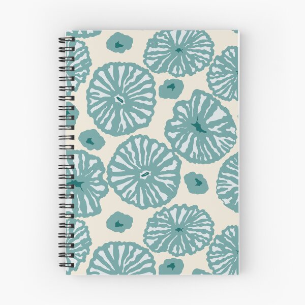 Item preview, Abstract blue mushrooms on panna cotta white designed and sold by Anne-Leue.