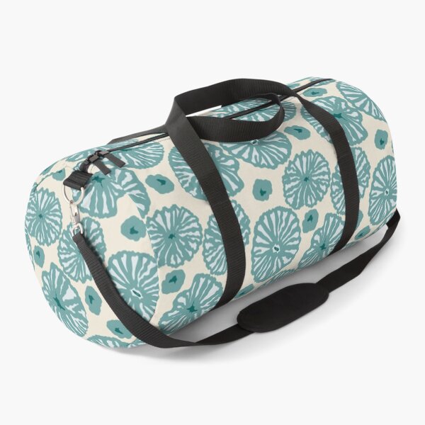 Item preview, Abstract blue mushrooms on panna cotta white designed and sold by Anne-Leue.