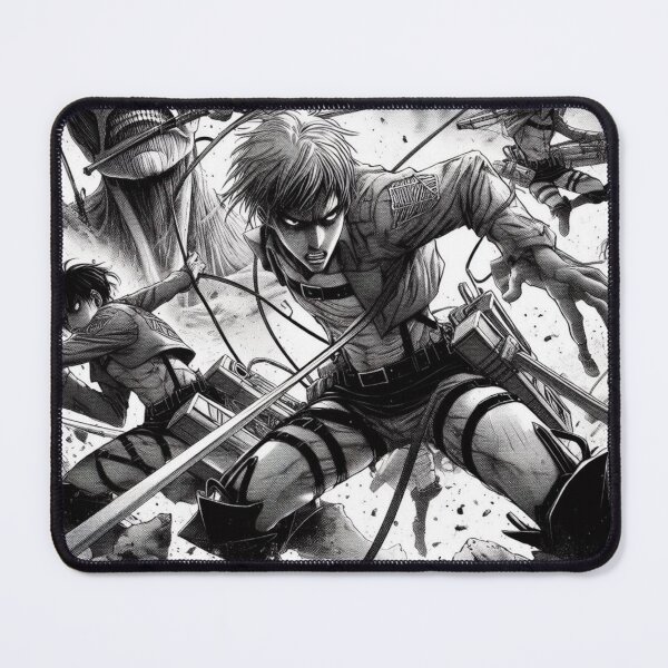 Item preview, Titan Black and White Fight designed and sold by AnimeRay.