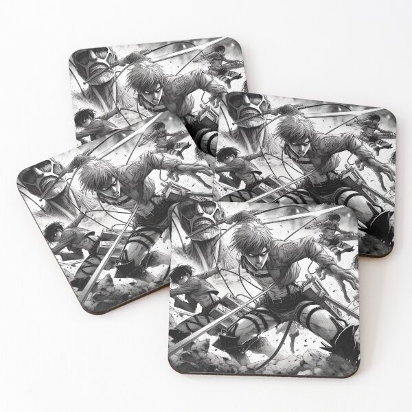 Item preview, Titan Black and White Fight designed and sold by AnimeRay.