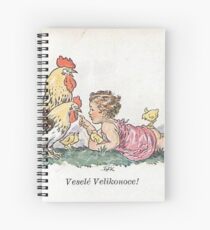 Vintage Tschechisch / Slowakisch Ostern Vesele Velikonoce! Spiralblock