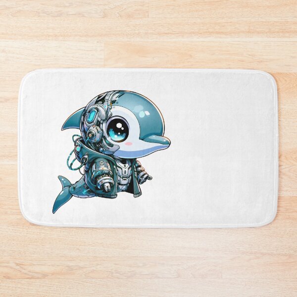 Item preview, Cute Cyberpunk Robot Dolphin! designed and sold by kukamatsu.