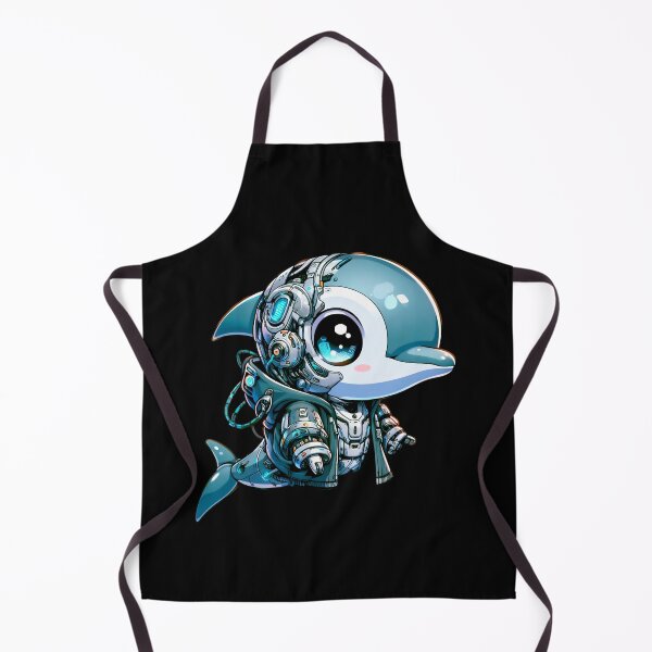 Item preview, Cute Cyberpunk Robot Dolphin! designed and sold by kukamatsu.