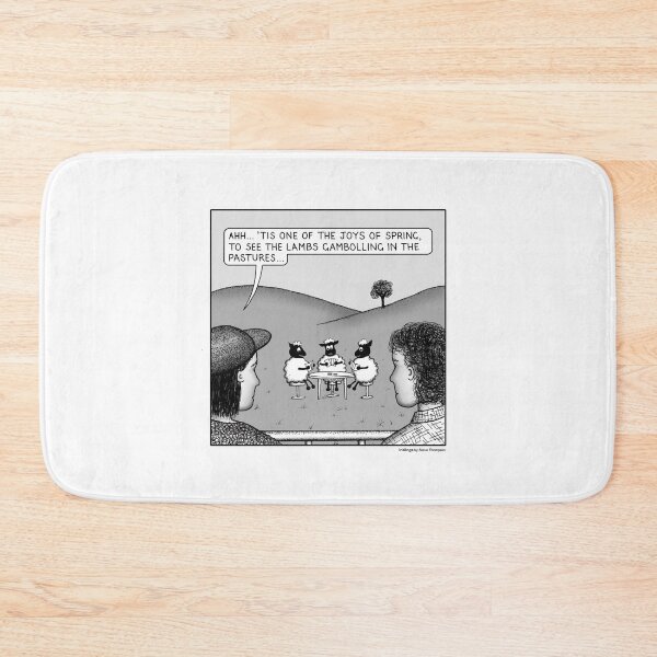 Item preview, Lambs gambolling designed and sold by Inklings cartoons.
